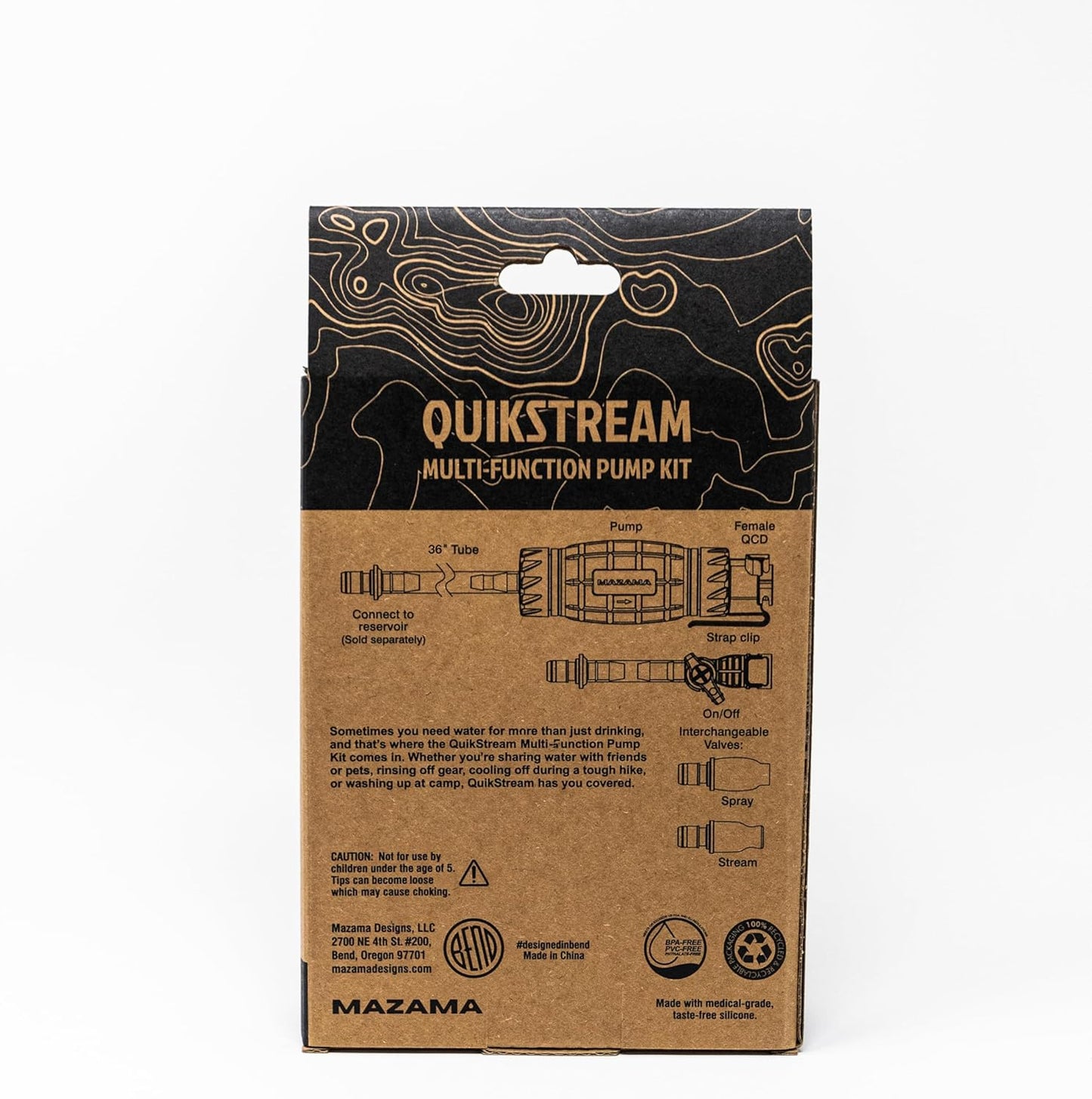 QuikStream Multi-Function Hydration Pump Kit – Pressurized Water System for Sharing, Cleaning & Cooling. Rinse Gear, Dishes, Pets, Sand & More. Fits Most Reservoirs. Squirt or Spray on Demand!