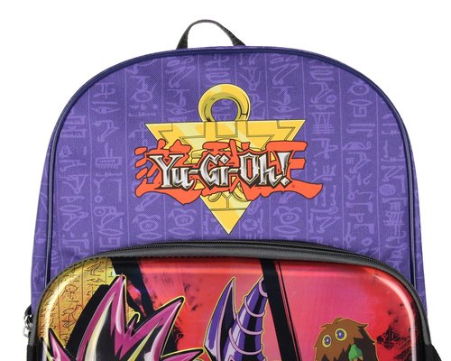Bioworld Yu-Gi-Oh! 16" Molded Backpack Battle Ready Yugi Dark Magician Black Luster Soldier Character Travel Backpack