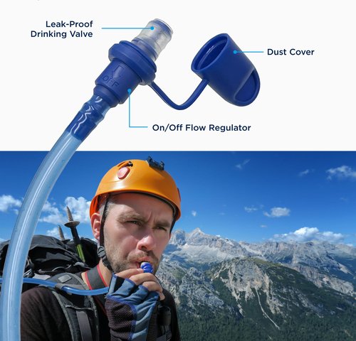 RANGLAND Extra Large 8L Water Bladder (2.1 Gallon) Heavy Duty Hydration Reservoir Bag, Easy-Fill Wide Mouth Opening, Leak-Proof Drinking Tube with Bite Valve Straw