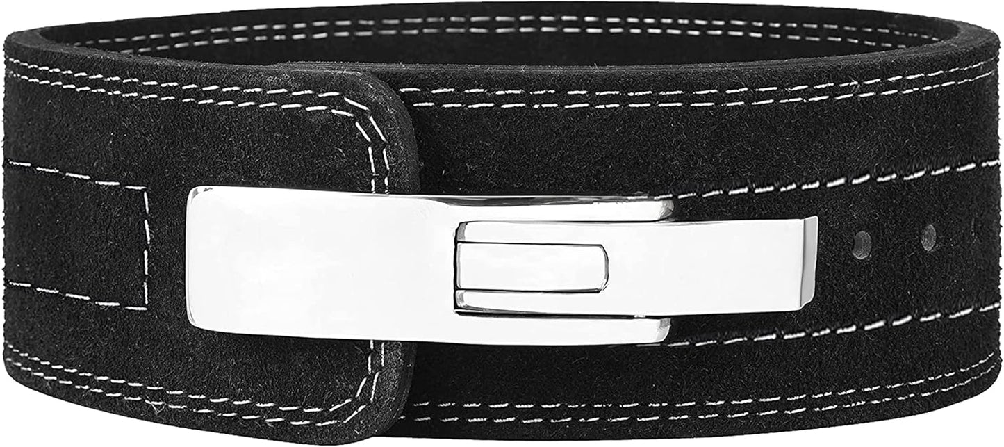 ARD CHAMPS™ 10MM Weight Power Lifting Leather Lever Pro Belt Gym Training Red,White & Blue