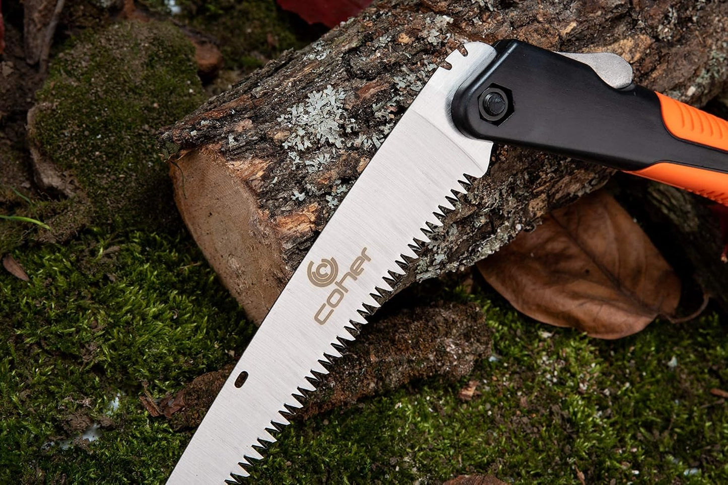 Folding Hand Saw for Tree Pruning, Camping, Gardening, Hunting. Cutting Wood, PVC, Bone with Ergonomic Handle Design