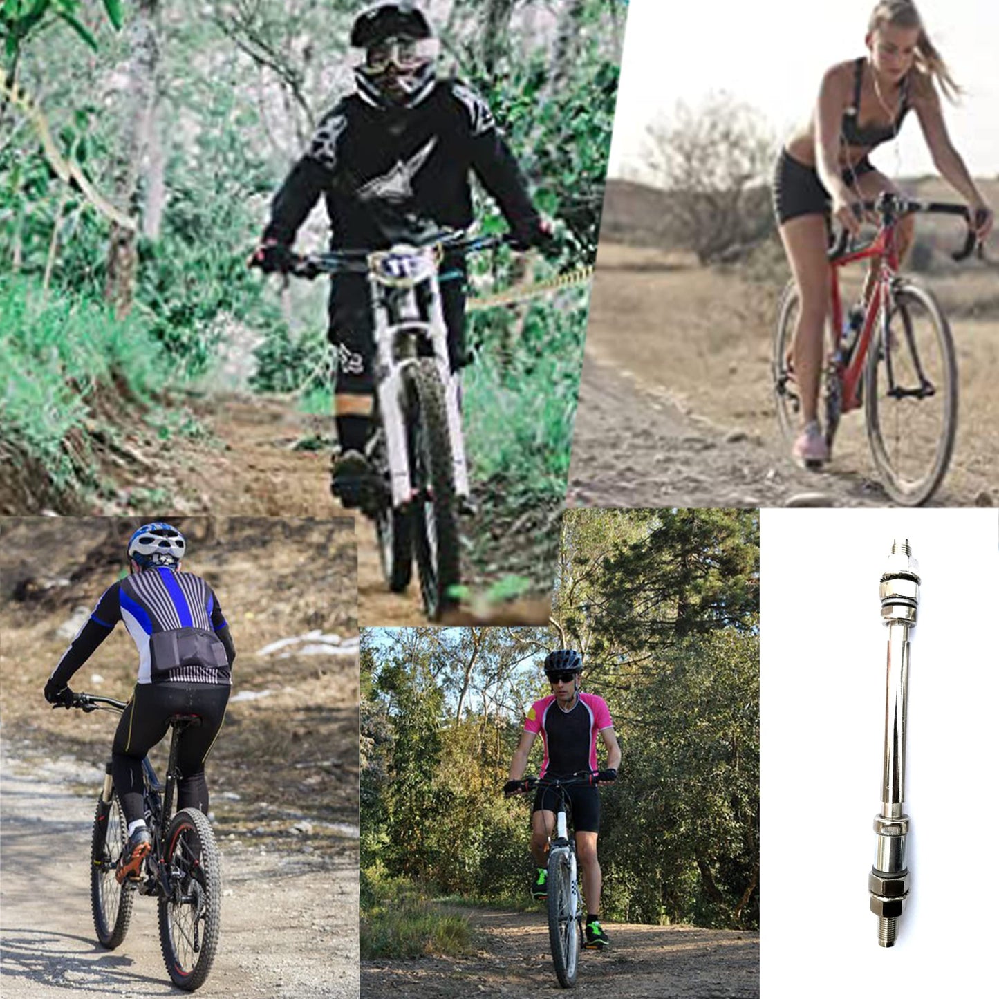 Setaria Viridis Bicycle Axle Bike Axle Bike Hub Mountain Bike Axle Bicycle Multiple Speed Rear Hub Axle Bicycle Wheel Hub Axle Metal Bike Axle Bicycle Axle Quick Release Rear Solid Shaft Lever