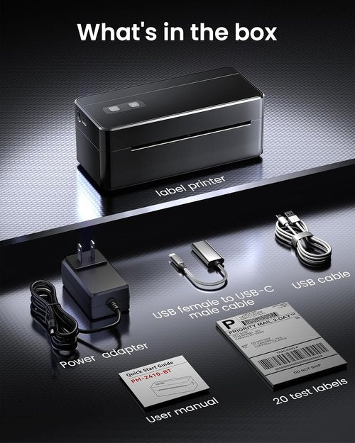 Asprink Shipping Label Printer, Bluetooth Thermal Label Printer for Small Business & Shipping Packages, 4X6 Wireless Thermal Printer Compatible with Android, IOS, Windows, Mac, Ebay, USPS, FedEx, Etsy