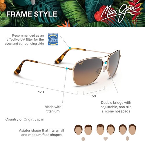 Maui Jim Cliff House Polarized Sunglasses with Patented PolarizedPlus2 Lenses