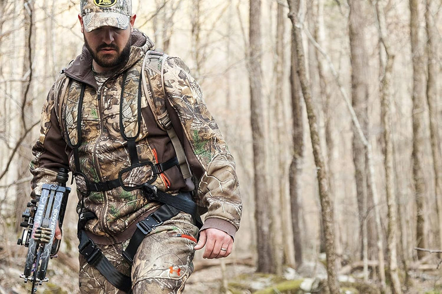 Hunter Safety System X-1 Bow-Hunter Harness for Tree-Stand Hunting, Lightweight Comfortable Safe All-Season Great Mobility, Large/X-Large, Camo