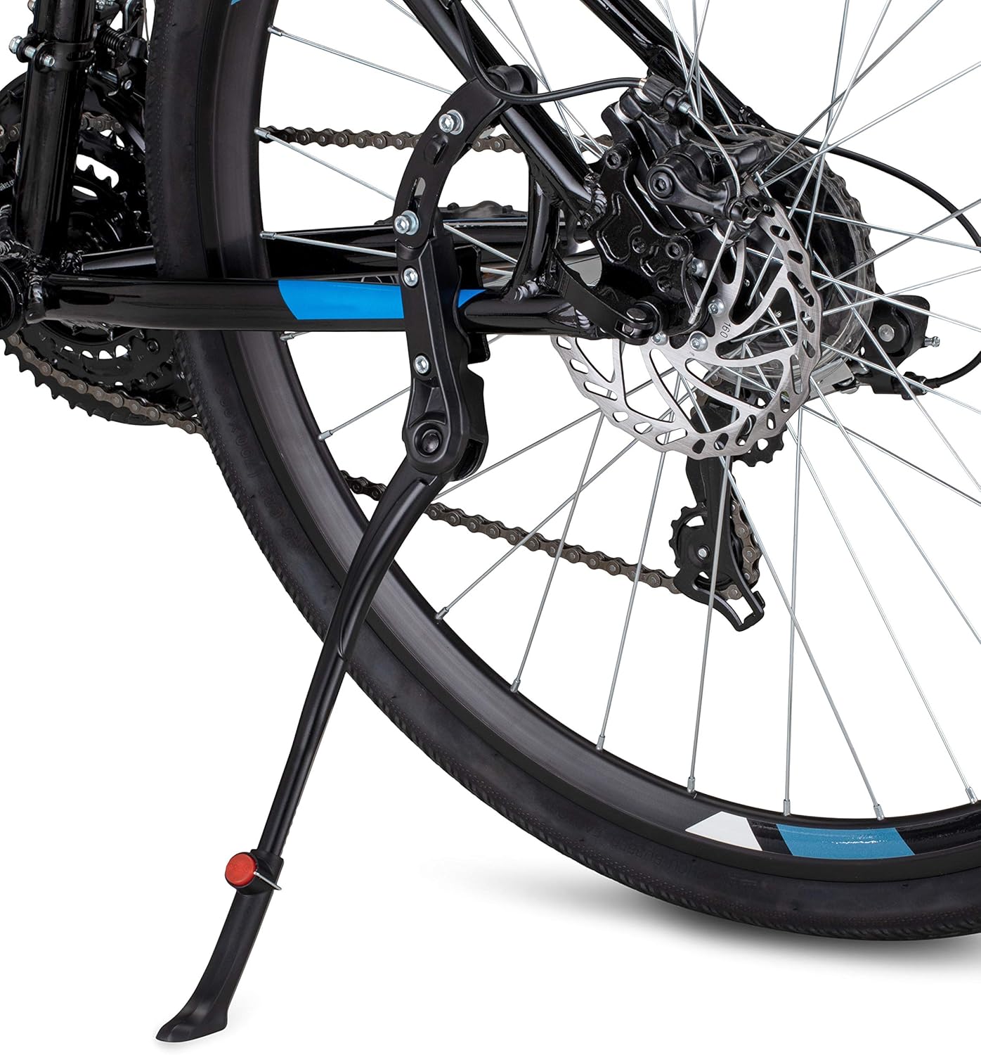 Schwinn Center or Rear Mounted Kickstand for Adult and Kids Bike, Lightweight, Convenient for Upright Storage, Bicycle Parts and Accessories, Perfect for Bikes Without Factory Mounting Plate