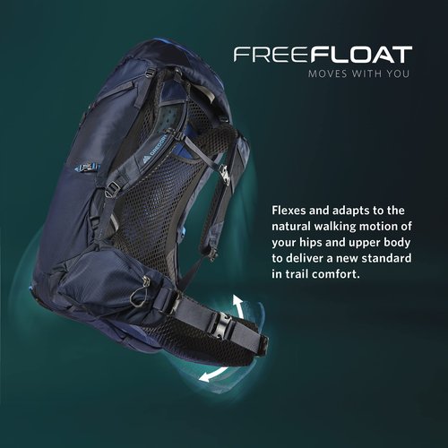 Gregory Jade 63L Women's Day Hiking Backpack, Ventilated Backpanel, Built-In Hydration Attachment for Bladder (Reservoir Not Included), Small/Medium, Midnight Navy