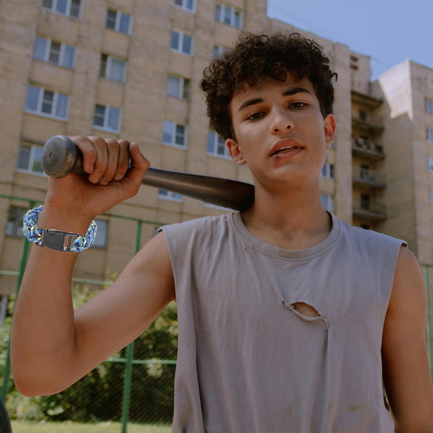 JGUF 15 PCS Paracord Bracelets for Men (No Whistle Style)