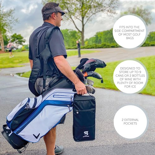 Geckobrands Verticool Insulated Soft Cooler Bag - Portable, Holds 9 Cans or 2 Wine Bottles, Ideal for Beach & Picnics