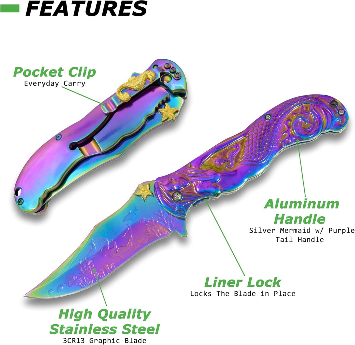 Masters Collection MC-A013 Series Spring Assist Folding Knife, 5-Inch Closed