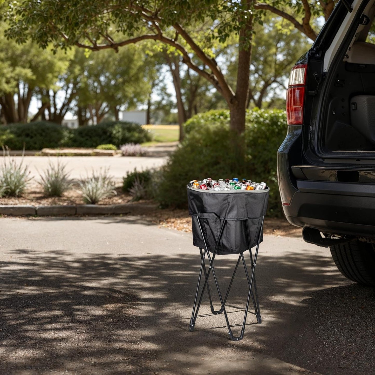 Household Essentials Thermal Standing Cooler with Travel Bag, Heavy-Duty Polyester,