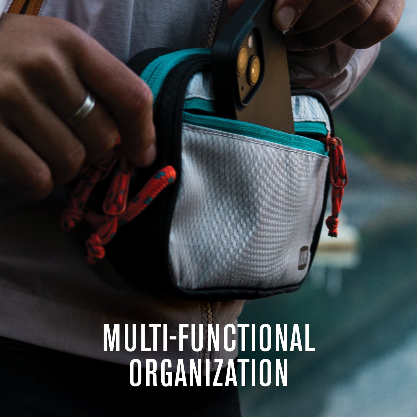 Chums Trail Jam Waist Pack - Tactical Belt Bag and Convertible Crossbody Bag with Zipper Pockets For Running, Hiking, and Travel - Black