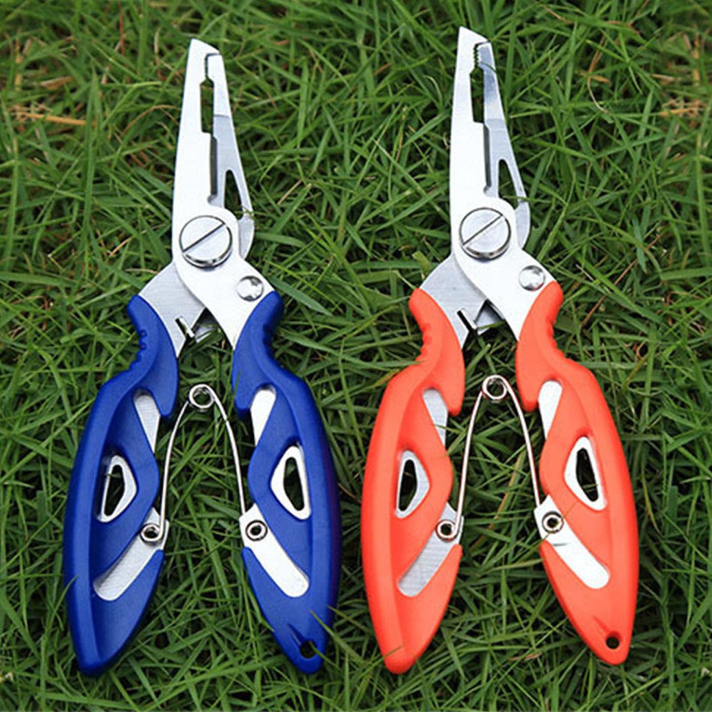 PIYIENR Small Fishing Pliers 2 Multi-Function Scissors Braid Cutters Lightweight Stainless Steel Fishing Tools Split Ring Opener Fish Gripper Hook Remover Gear Accessories