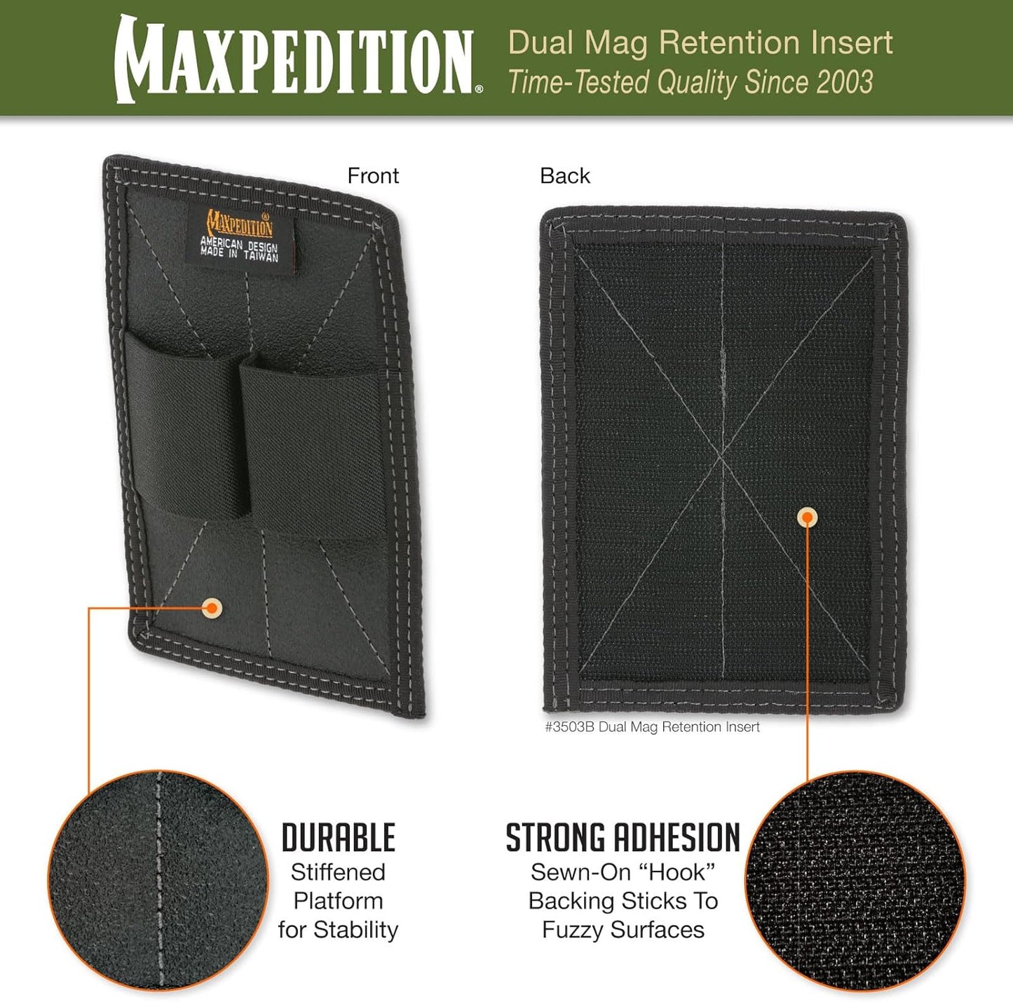 Dual Mag Retention Insert (Black)