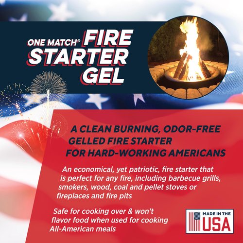 Rutland Patriot Pack Fire Gel, Fire Starter for Americans, Two 16 fl oz Bottles