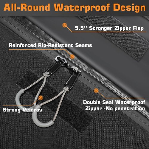 Sailnovo Car Rooftop Cargo Carrier Bag Waterproof 20 Cubic Feet for Top of Vehicle with/Without Roof Rack Car Top Carrier with 6 Door Hooks, Reinforced Straps & Storage Bag 1000D