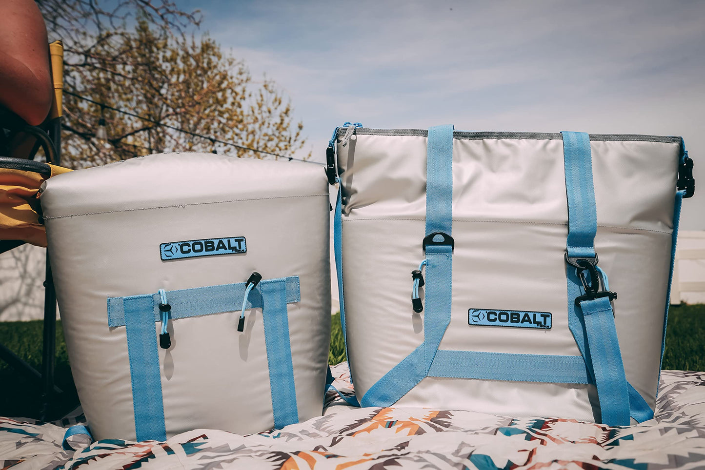 110 Quart Gray Wheeled Cooler + Soft Sided Cooler Tote