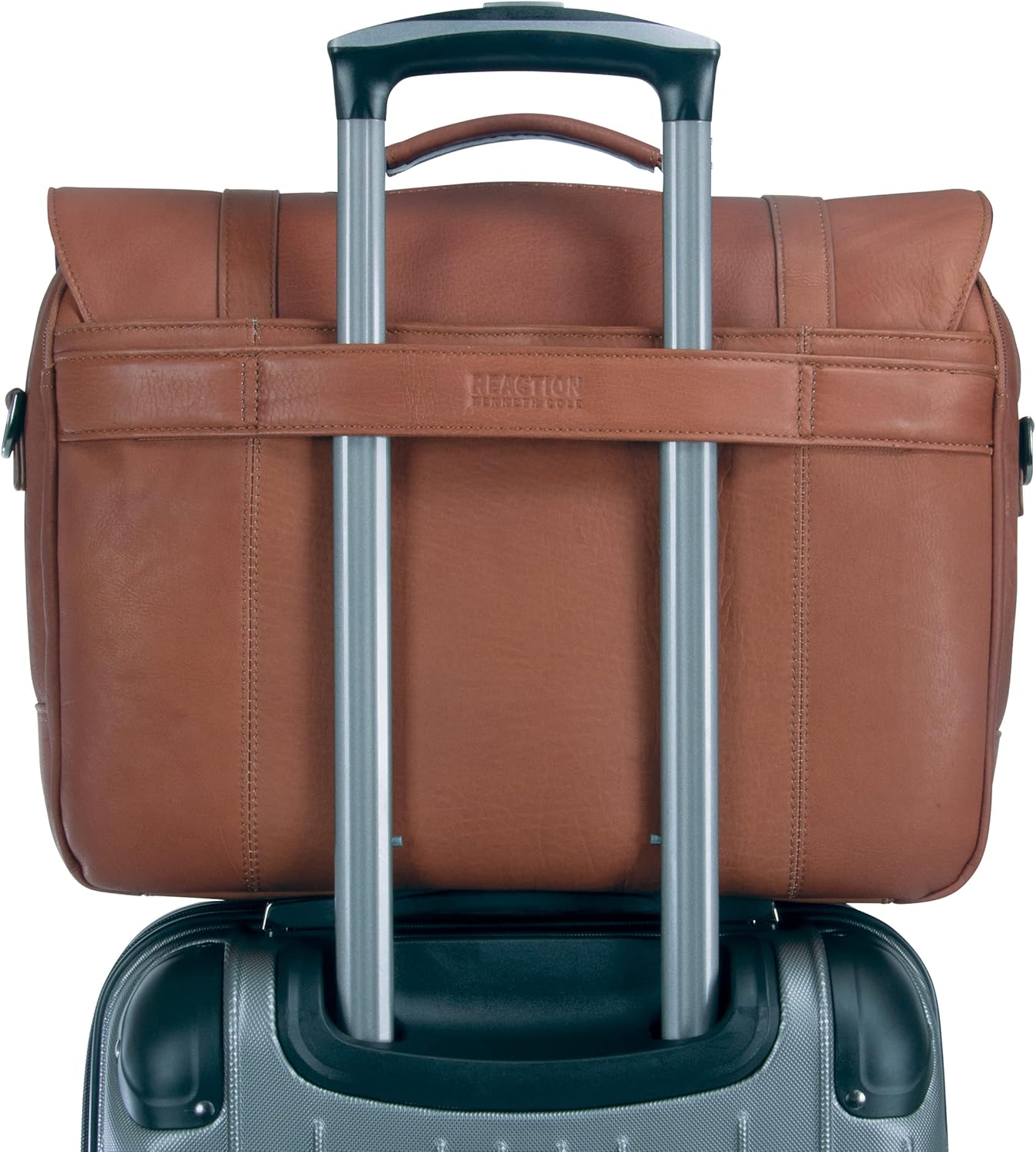 Kenneth Cole REACTION Show Business 16" Colombian Leather Business Laptop Portfolio Messenger Bag