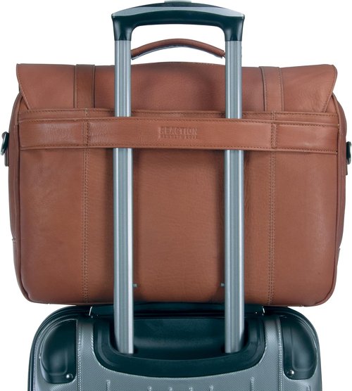 Kenneth Cole REACTION Show Business 16" Colombian Leather Business Laptop Portfolio Messenger Bag