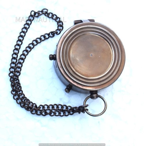 MARY NAUTICAL- Brass Compass Be Strong and Courageous.Joshua 1:9" Brass Engraved Compass-Pocket Compass with Leather Case-Baptism Gifts, Confirmation Gifts for Teenage Boys