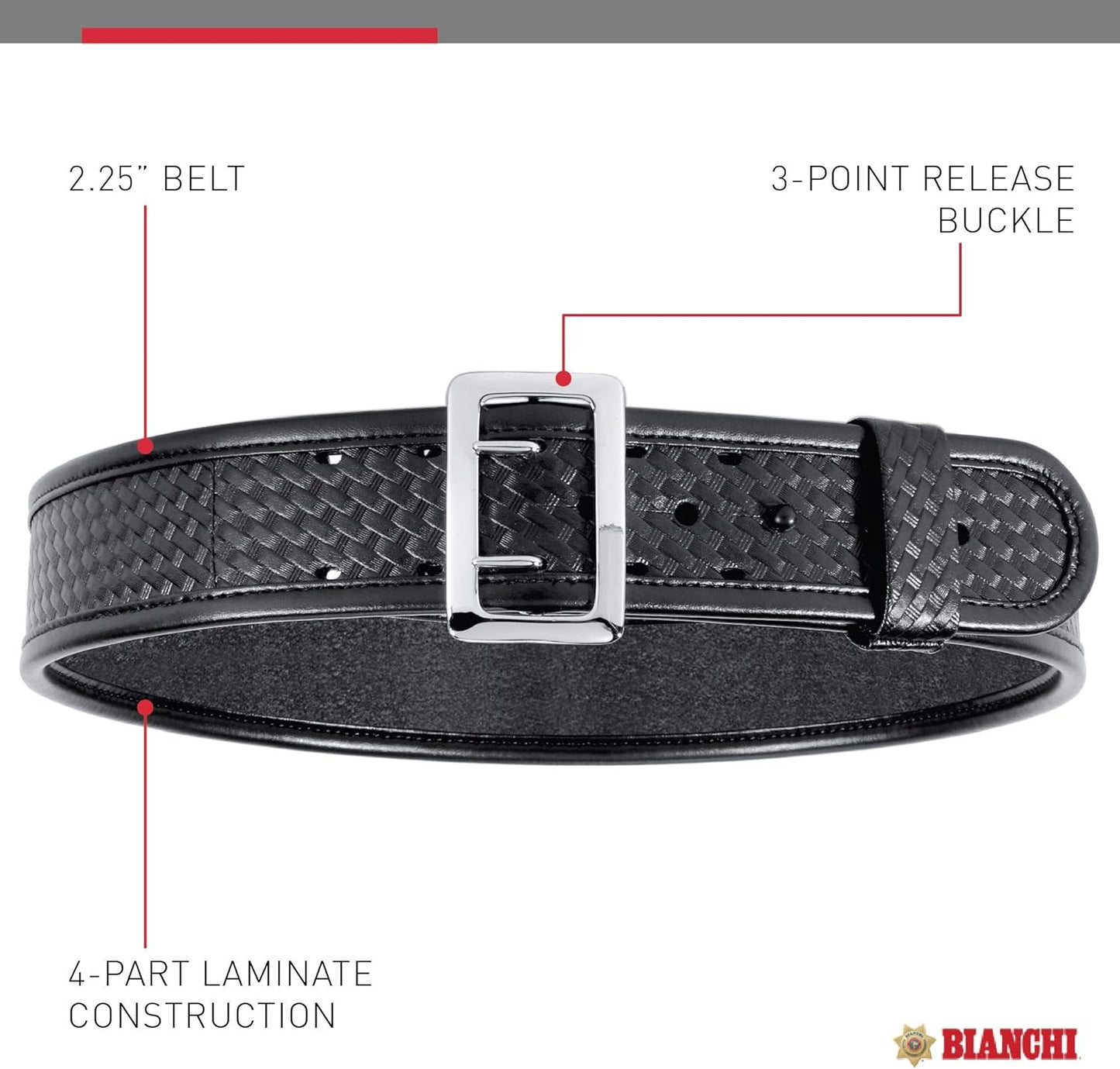 Bianchi 7960 Sam Browne Duty Belt, Fits 2.25 Inches (58 MM) Belt Loops