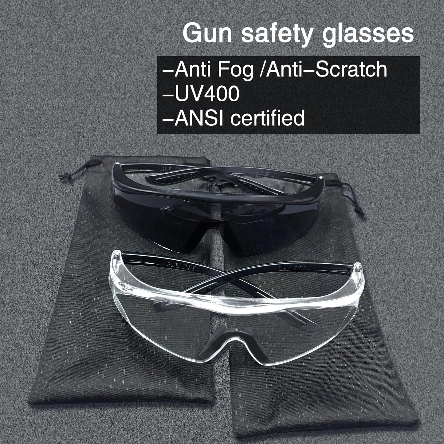 Bcoxan Shooting ear protection safety eamuffs, Gun range hearing protection, Shooting glasses, Earplugs, carrying case