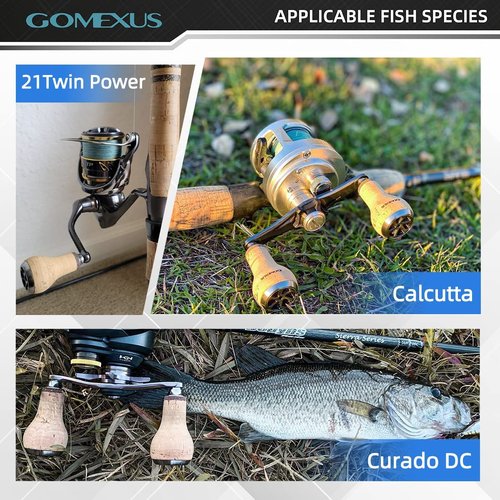 GOMEXUS Power Knob Compatible for Shimano Stradic Tranx Curado SLX Daiwa Tatula Fuego Spinning Baitcasting Reel 27mm Cork