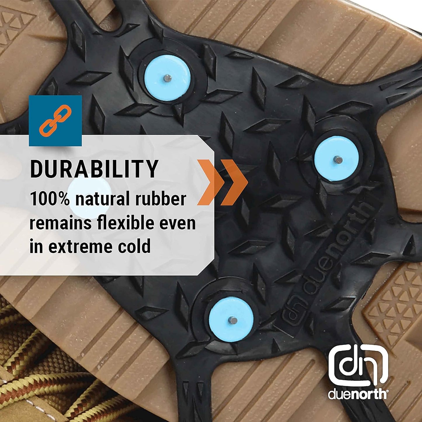 Due North Everyday Pro Traction Aids for Running and Walking on Ice and Snow - Ice Cleat Winter Spikes for Men & Women