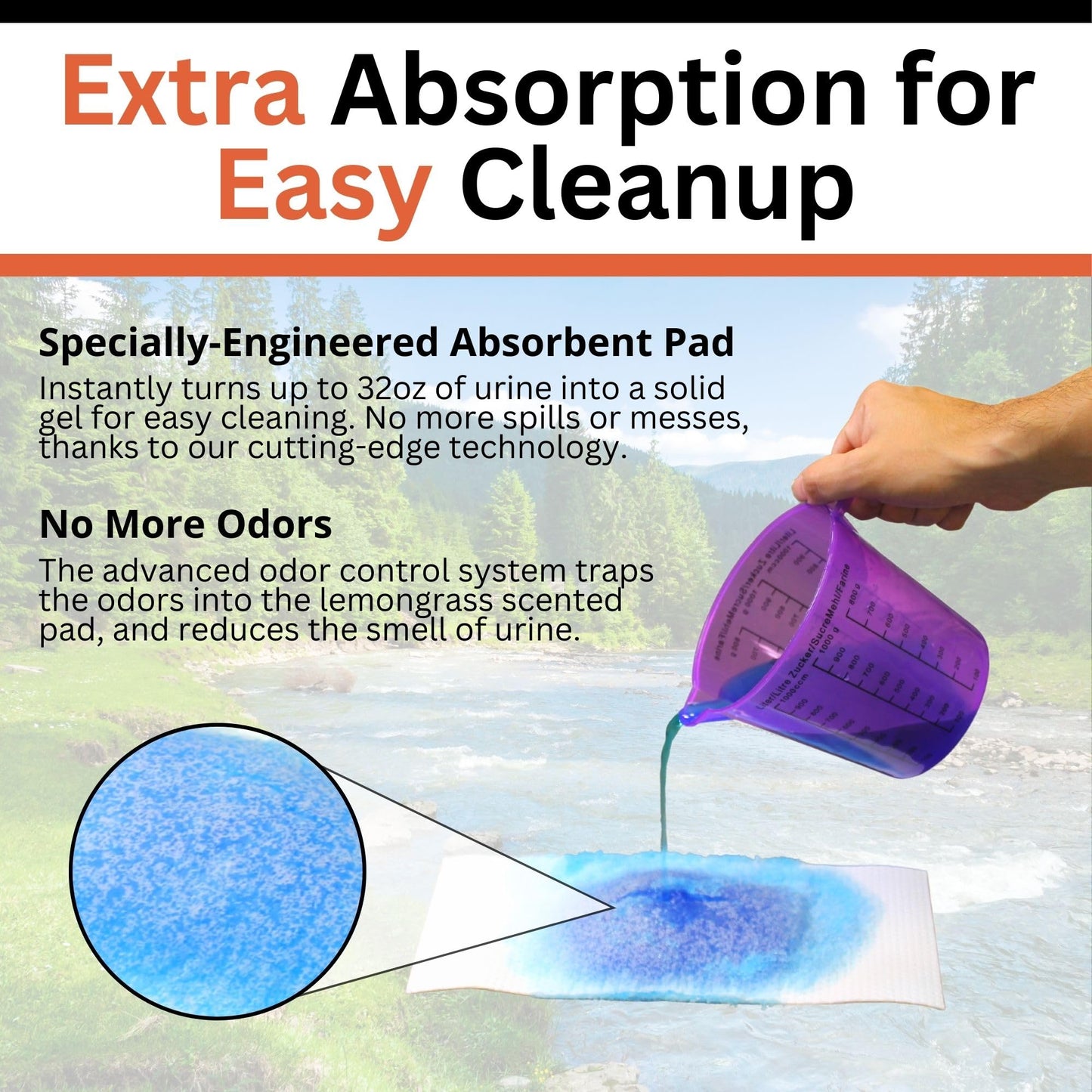Portable Toilet Waste Bags Extra Strength with Super Absorbent Pad (12 Count) - With Advanced Odor Control System - Extra Large - Fits All Buckets and Camping Toilets (Extra Strength, 12)