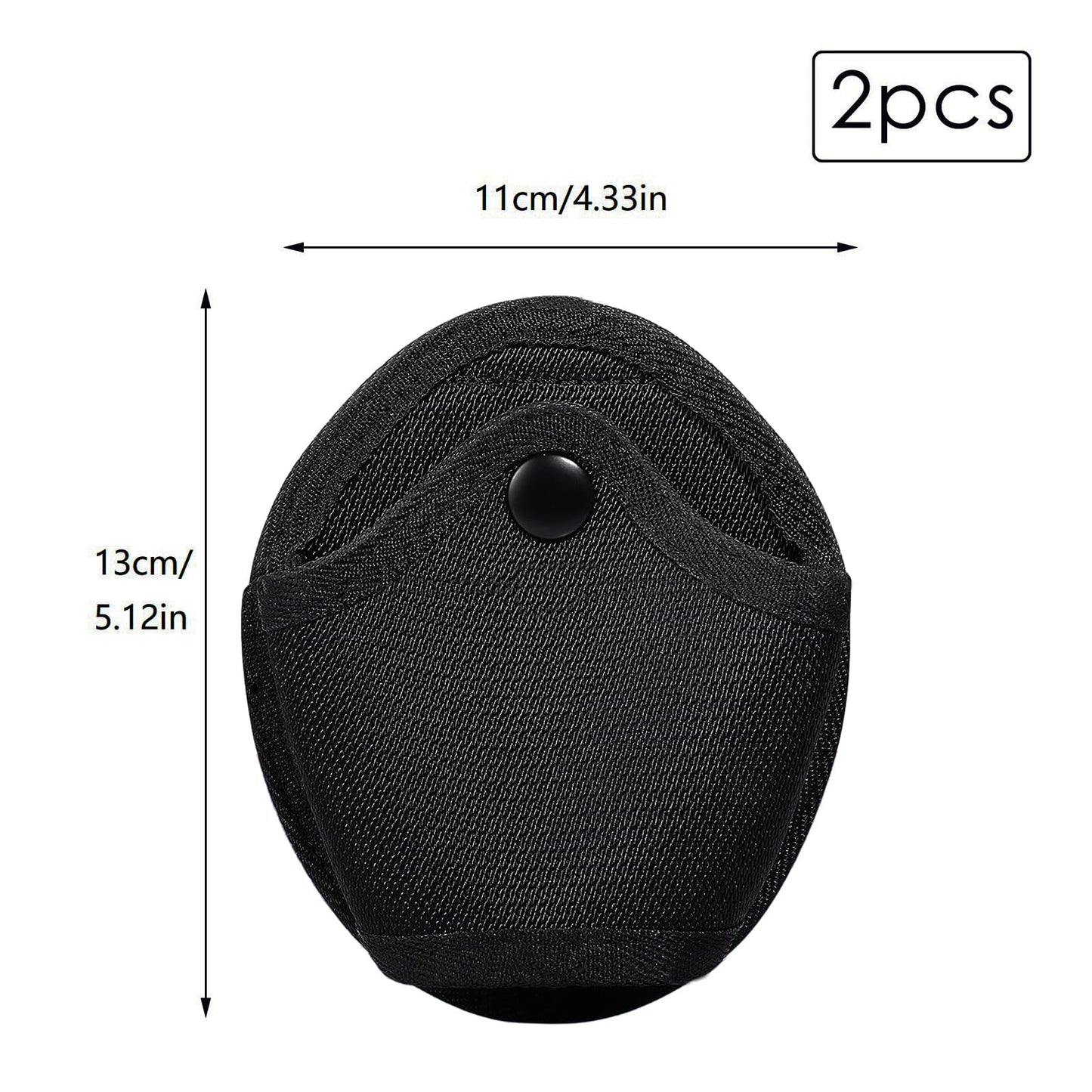 2 Pcs Handcuff Holster, Law Enforcement Cuff Holder Hand Cuff Pouch, Handcuff Case Fit Asp Handcuff, Hinged Handcuff, Chain Handcuff, Compatible MOLLE/Various Work Belts (Open Top)