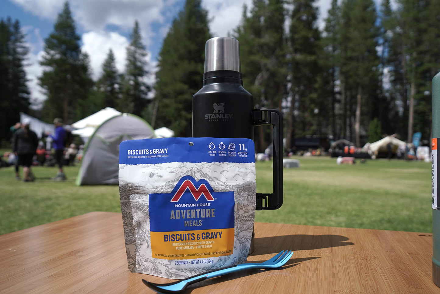Mountain House Granola with Milk & Blueberries | Freeze Dried Backpacking & Camping Food | Biscuits & Gravy | 4 Servings