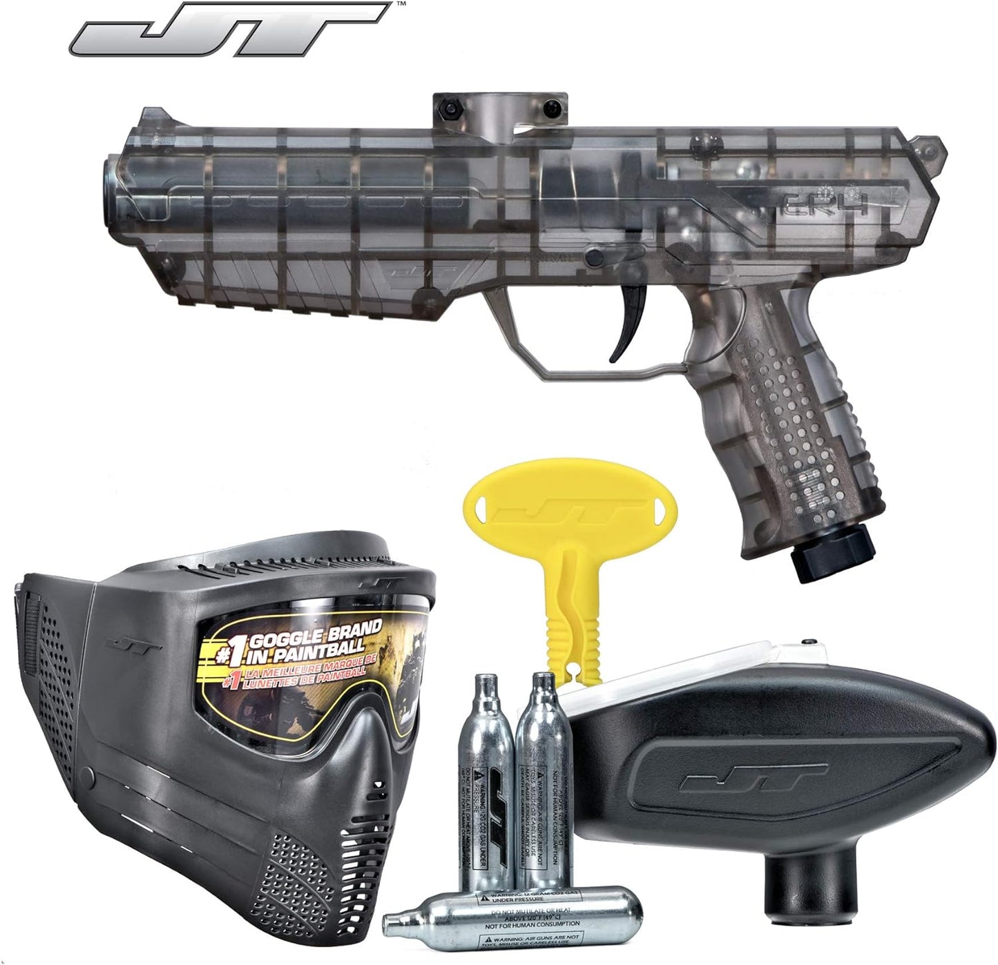 JT ER4 RTP .68Cal Paintball Marker Kit Includes Goggle, 15g CO2 Jetts, Small Loader, Smoke
