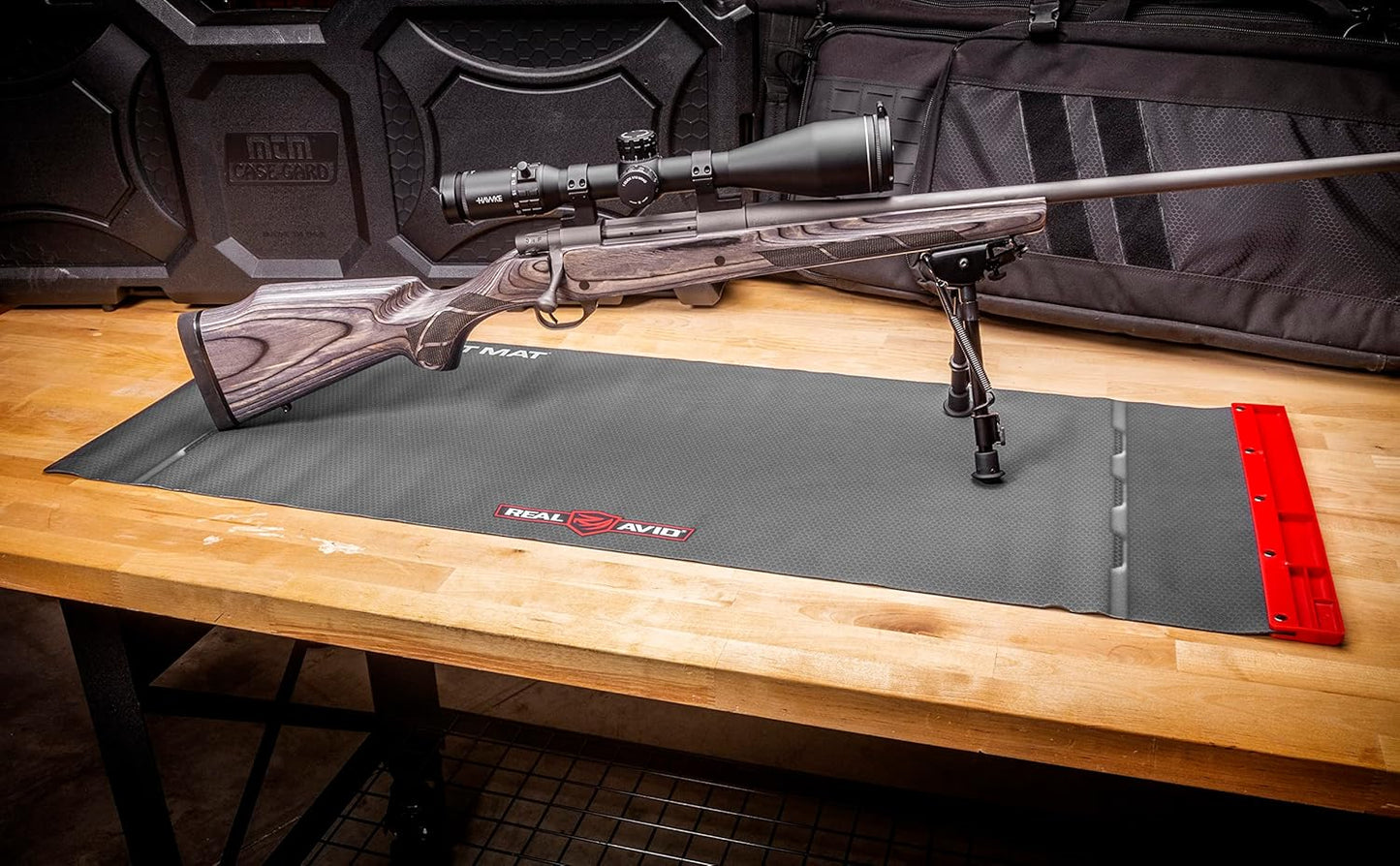 Real Avid Smart Mat Options - Choose 47.25”x19.5” XXL Mat or 43"x16" Universal Smart Gun Mat - Gun Oil Resistant, Non-Slip, Padded Rifle Cleaning Mat