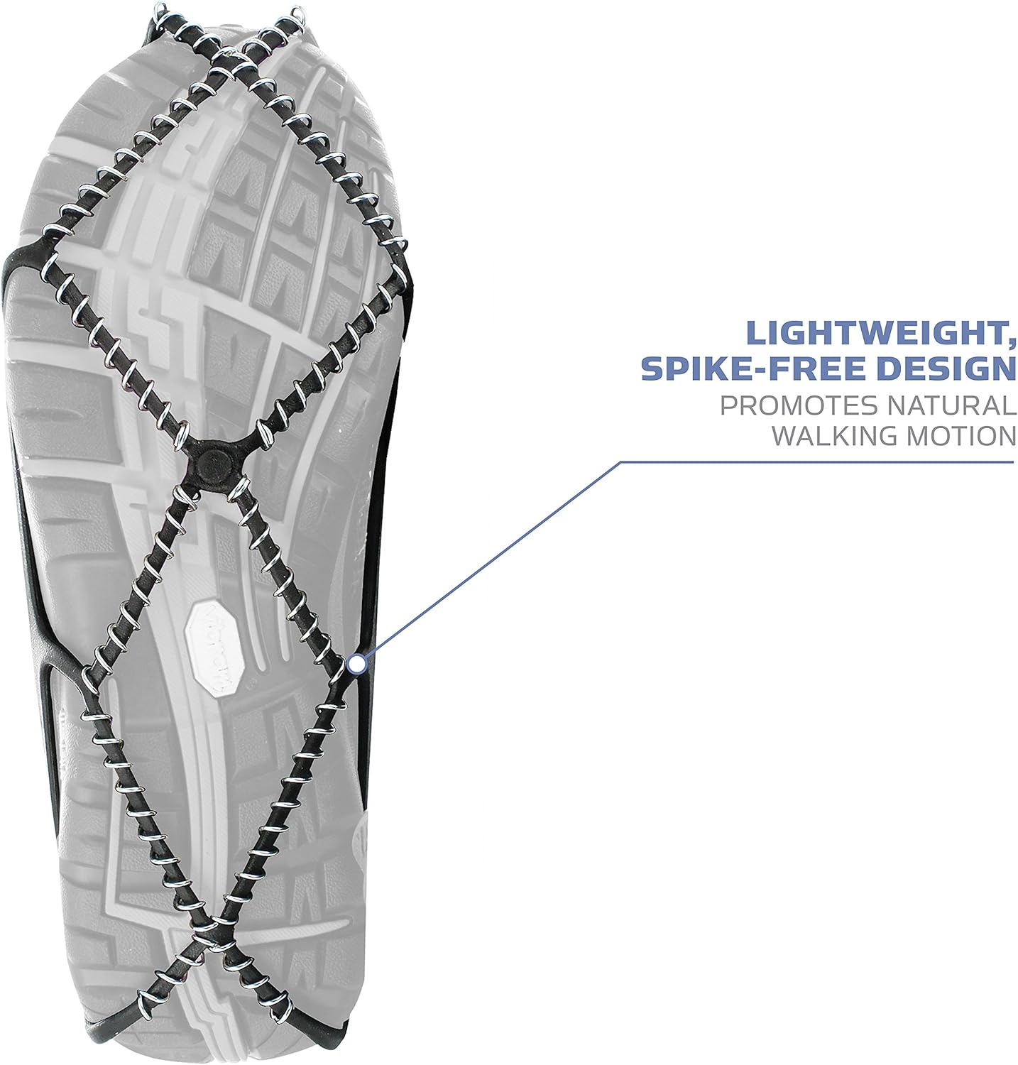 Yaktrax Walk Traction Cleats - 360-Degree Grip on Snow, Ice, & Multi-terrain Surfaces - Elastic Outer Band w/ Easy-On/Off Heel Tab & 1.2mm Zinc-coated Steel Coils - Abrasion & Rust Resistant - Unisex