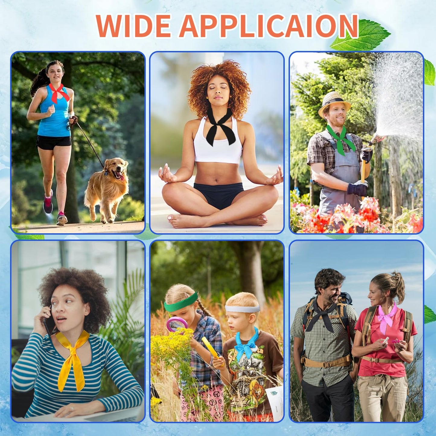 30Pcs Cooling Neck Wraps,Neck Coolers for Hot Weather,Summer Cooling Accessories,Reusable Cooling Wraps for Neck,Cooling Headband for Hiking Camping Athletes Outdoor Hot Summer for Women Men Dog