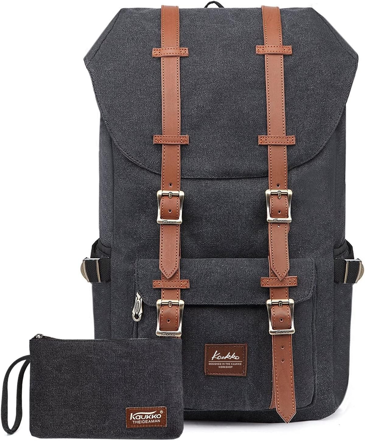 KAUKKO Backpack, (Black (E5-3), 45 x 27 x 17cm (HxBxT)