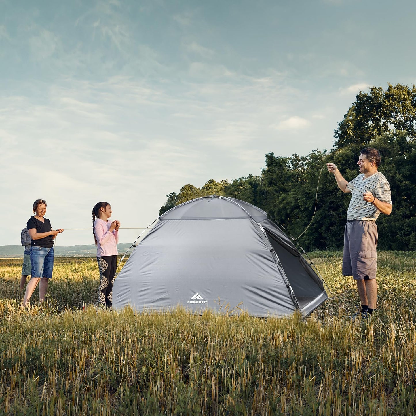 Forceatt 2 Person Backpacking Tent, Easy Setup Dome Tent, Lightweight Portable Camping Tent for Camping, Festivals, Backyard, Sleepovers and Beach