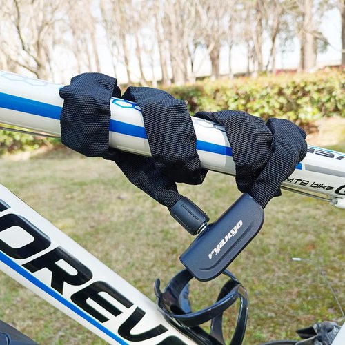 RYANGO Heavy Duty Anti Theft Bike Chain Lock, 2 Keys - Bicycle, Motorcycle, E-Bike, Scooter, Gate, Door, Fence