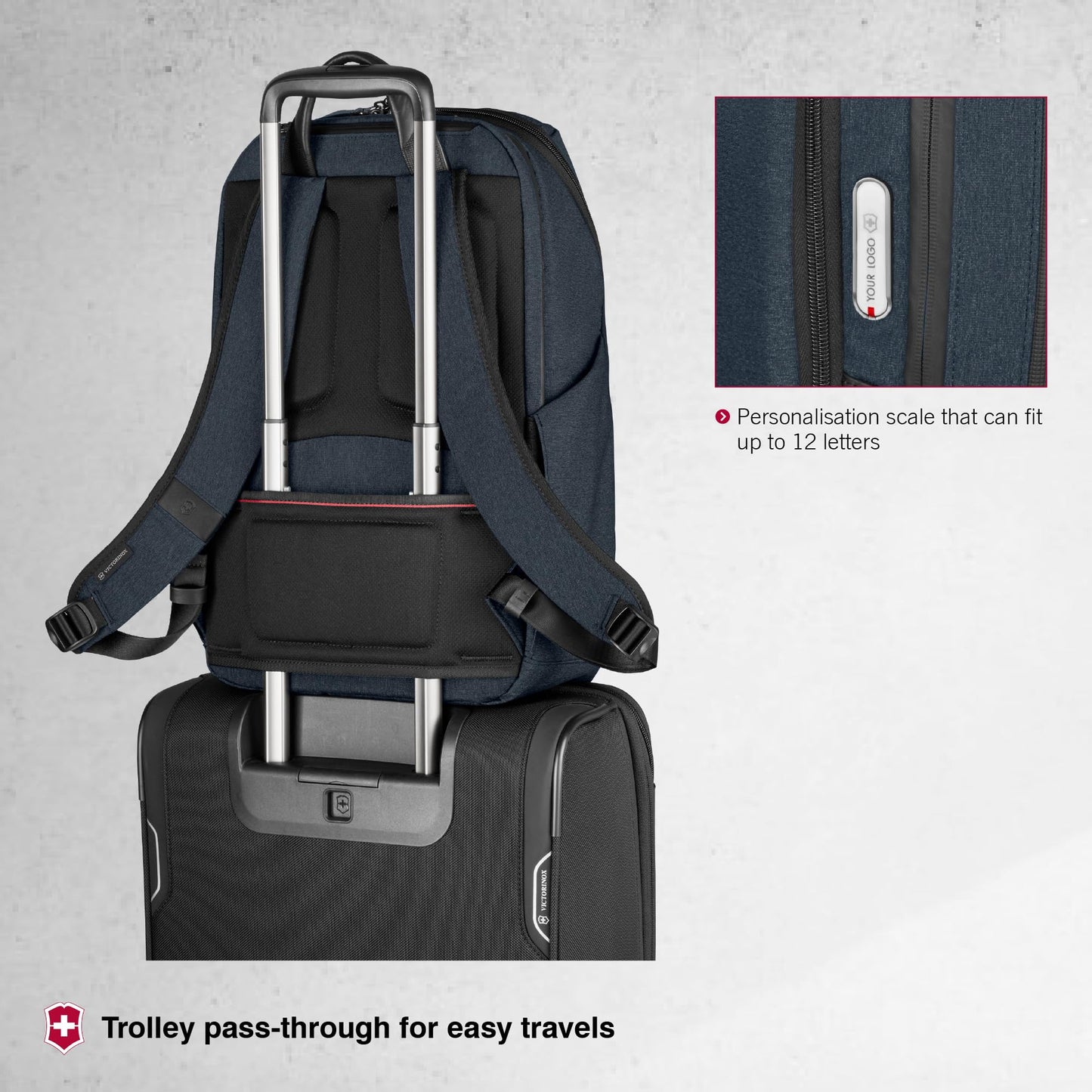 Victorinox Architecture Urban2 Deluxe Backpack - Melange Blue/Black
