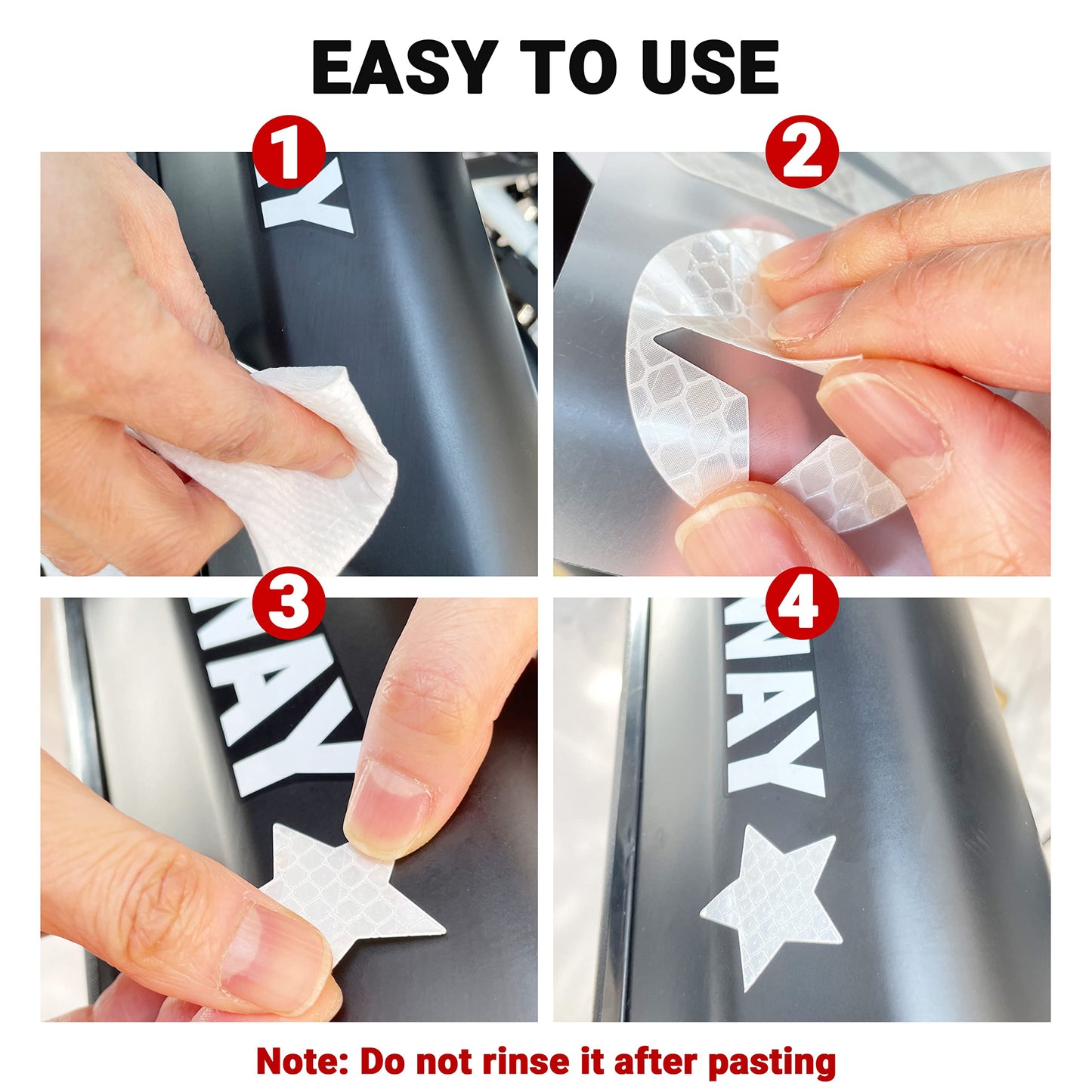 Himiway 42 Pcs Yellow/Grey Bike Reflective Stickers Outdoor Waterproof Bicycle Reflective Tape Night Safety Warning Reflective Decals for Bike, Wheelchairs, Motorbike, Helmet, Scooter, Hard Hat etc.