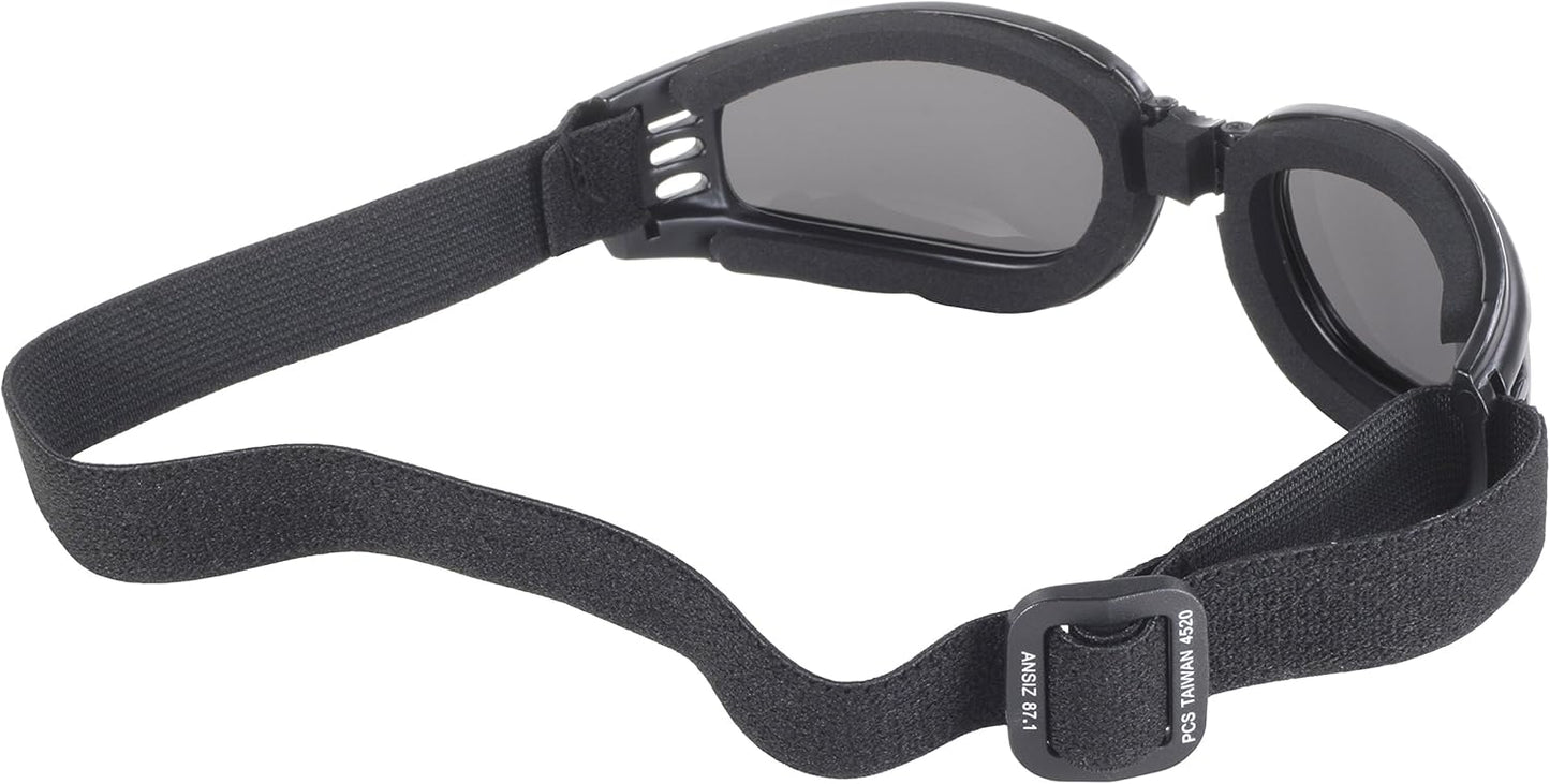 Pacific Coast Nomad Value Folding Riding Goggles Black Frame Smoke Lens