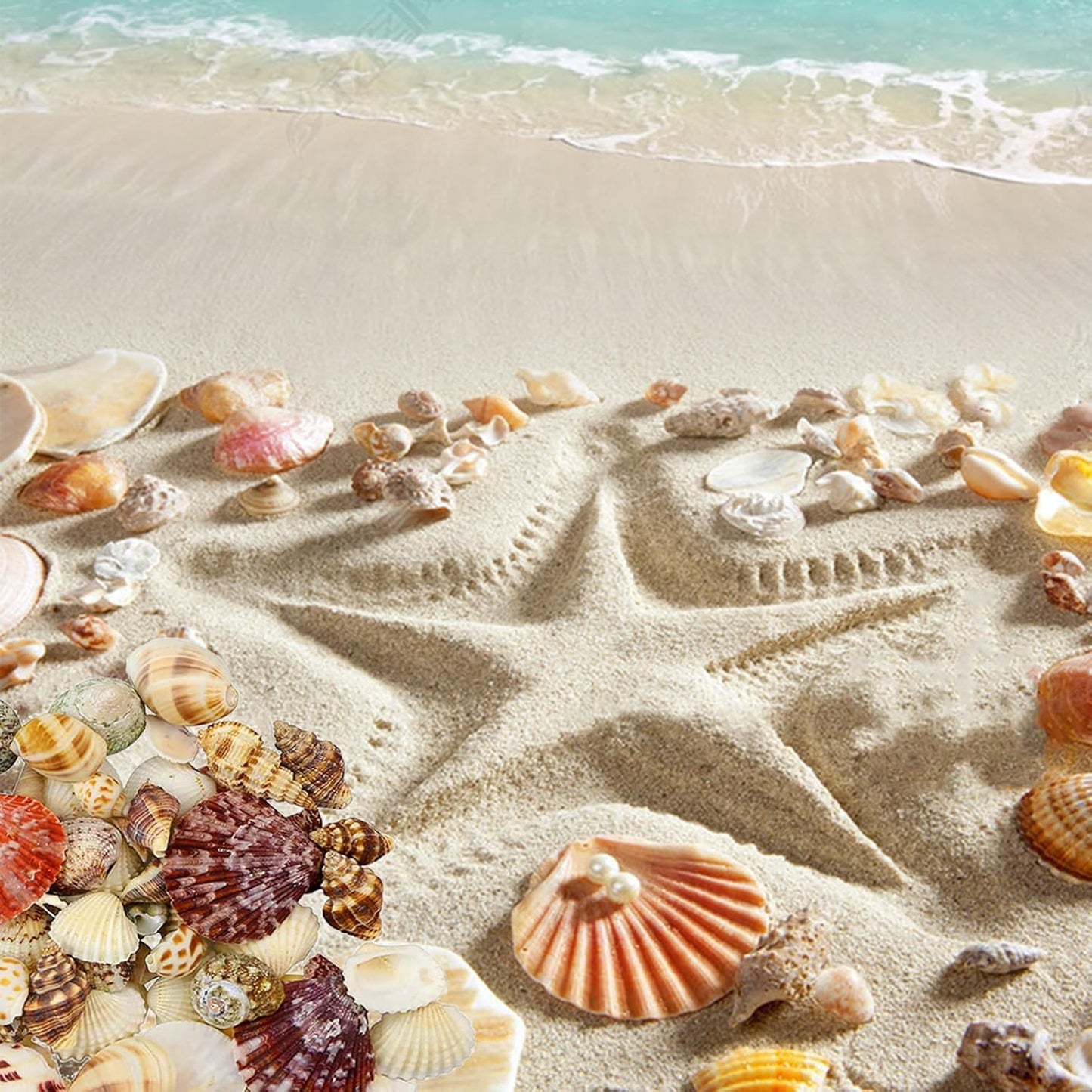 210pcs Mixed Beach Seashells Sea Shells Conch for Beach Theme Party Decorations DIY Crafts Candle Making Fish Tank Vase Fillers Home Decorations