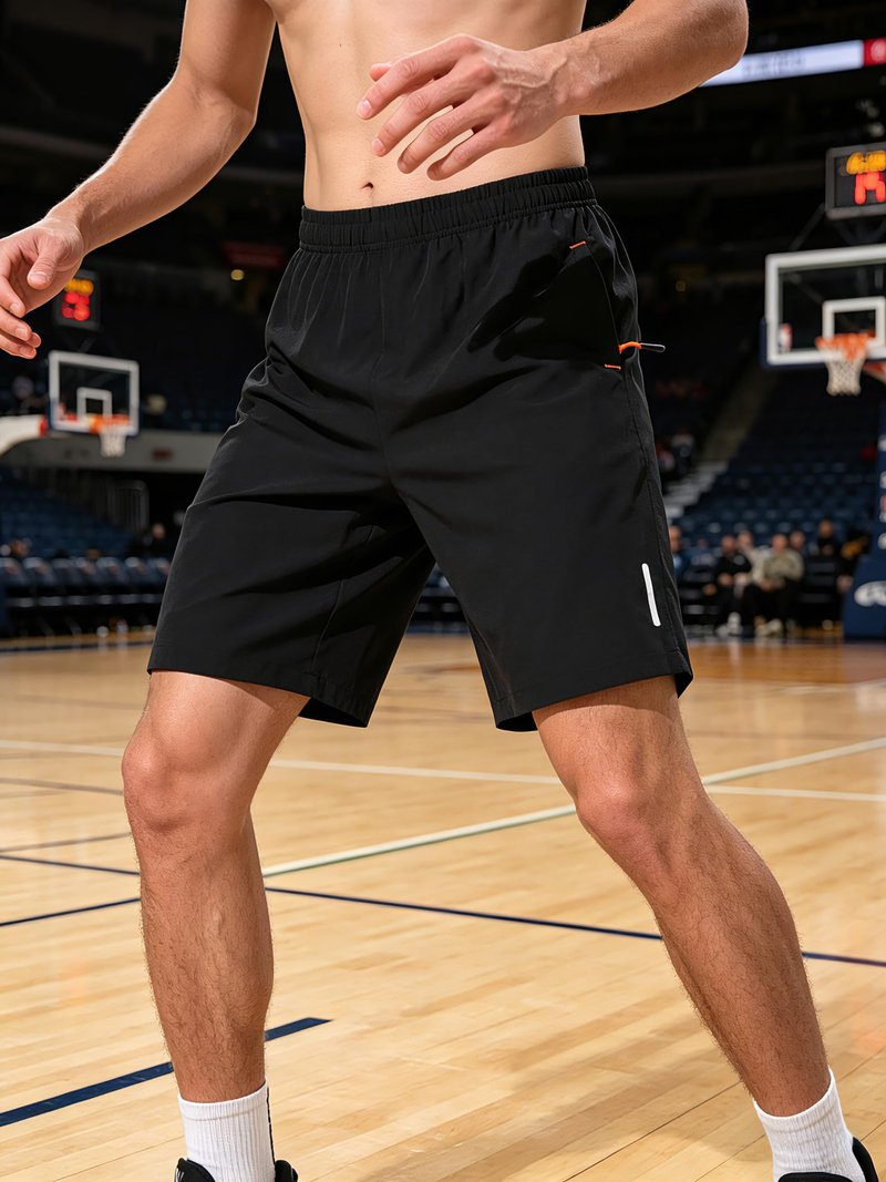 UIQUR Mens Athletic Shorts Running Shorts Quick Dry Workout Shorts 7"/ 9" Lightweight Gym Basketball Shorts Zipper Pockets Black M