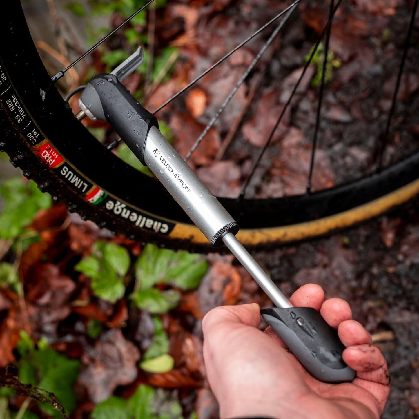 VeloChampion Alloy Mini Bike Pump Suitable for Presta, Schrader and Dunlop - Portable, Compact, Durable and Easy to Use