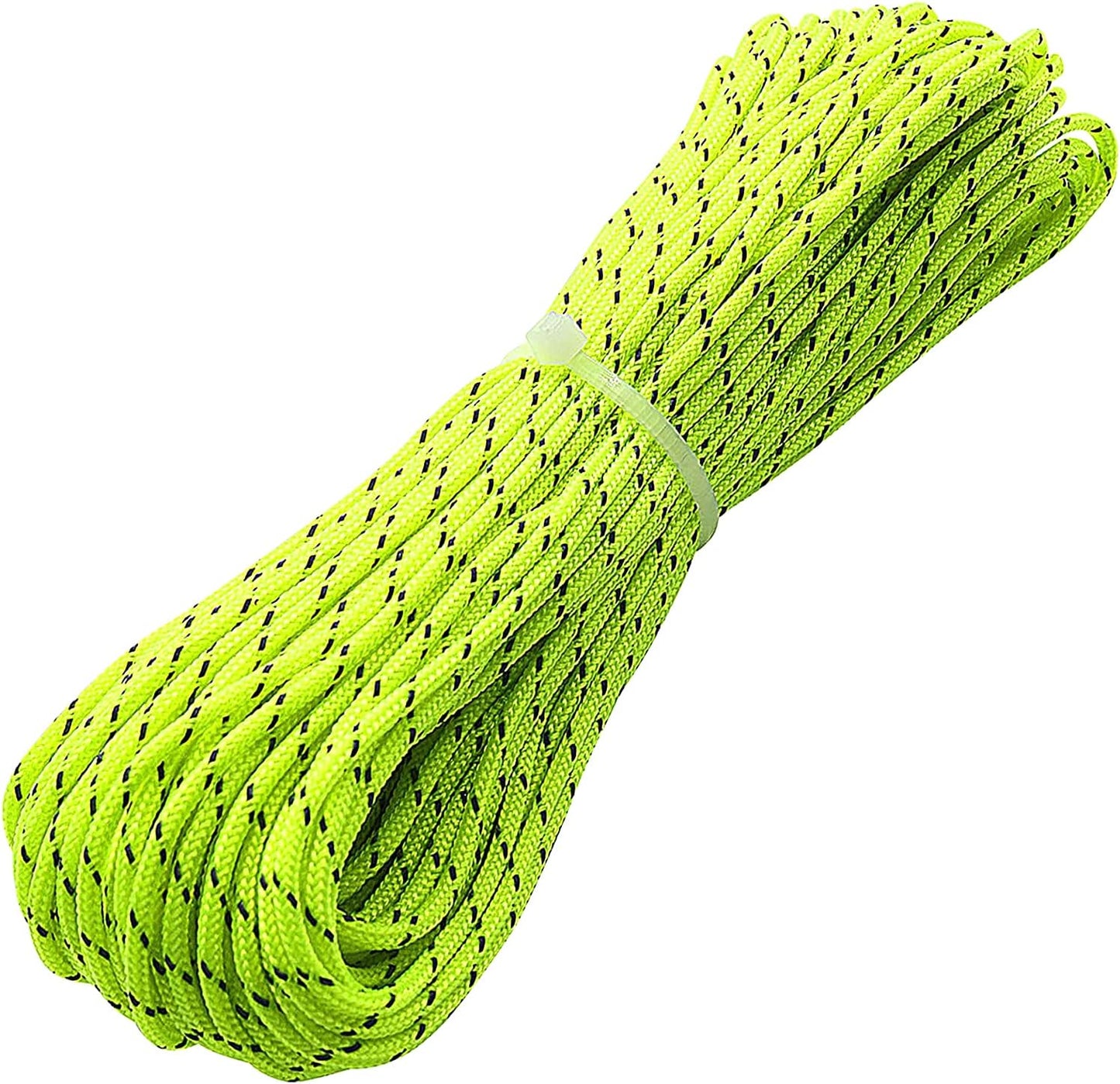 1.8mm Fluorescent Reflective Guyline Tent Rope Camping Cord Paracord,65 Feet