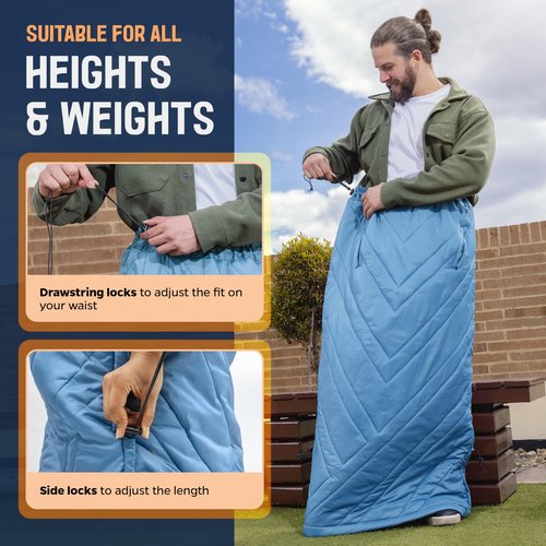 TREK & FIELD Outdoor Blanket - Wind & Water-Resistant, 54” Large Stadium Blanket for The Lower Body, Perfect for Sports, Outdoor Events, Camping & Travel, Soft & Warm Polyester (L/XL)