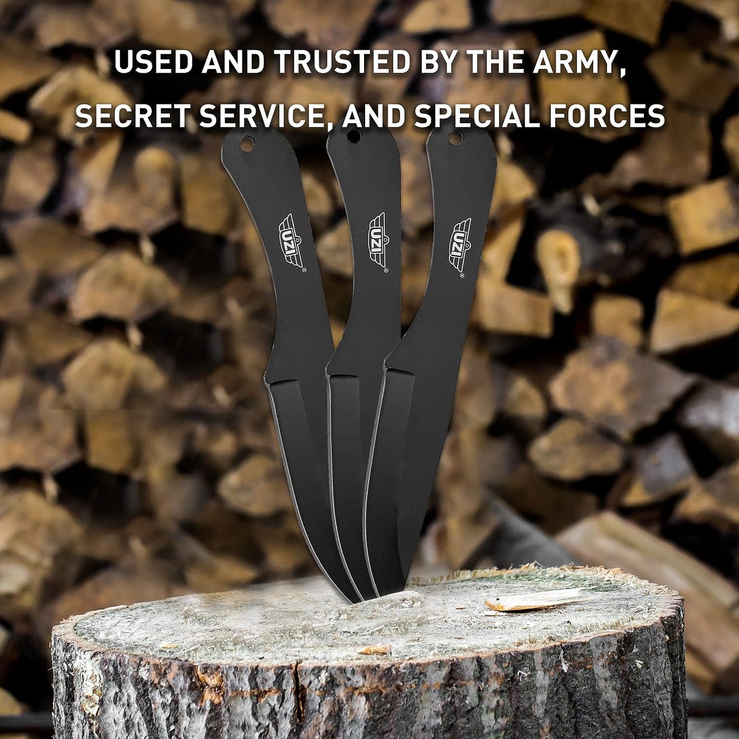 Uzi UZK-FDR-009 Covert Folding Knife with Straight Edge Stainless Steel Blade and Aluminum Handle with Metal Clip and Spring Assist, Survivor Tool, for Outdoor Trips, Camping, Fishing, Hunting, Black