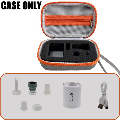 LeoTube Case Compatible with FLEXTAILGEAR Tiny Pump X Portable Air Pump, Storage Holder for 5Pcs Nozzle and Charging Cable (Case Only)