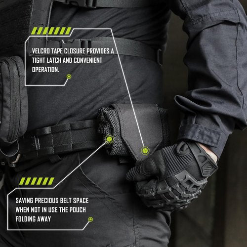 WYNEX Tactical Molle Dump Pouch,Roll-Up Drawstring Magazine Utility Pouch Folding Dump Bag