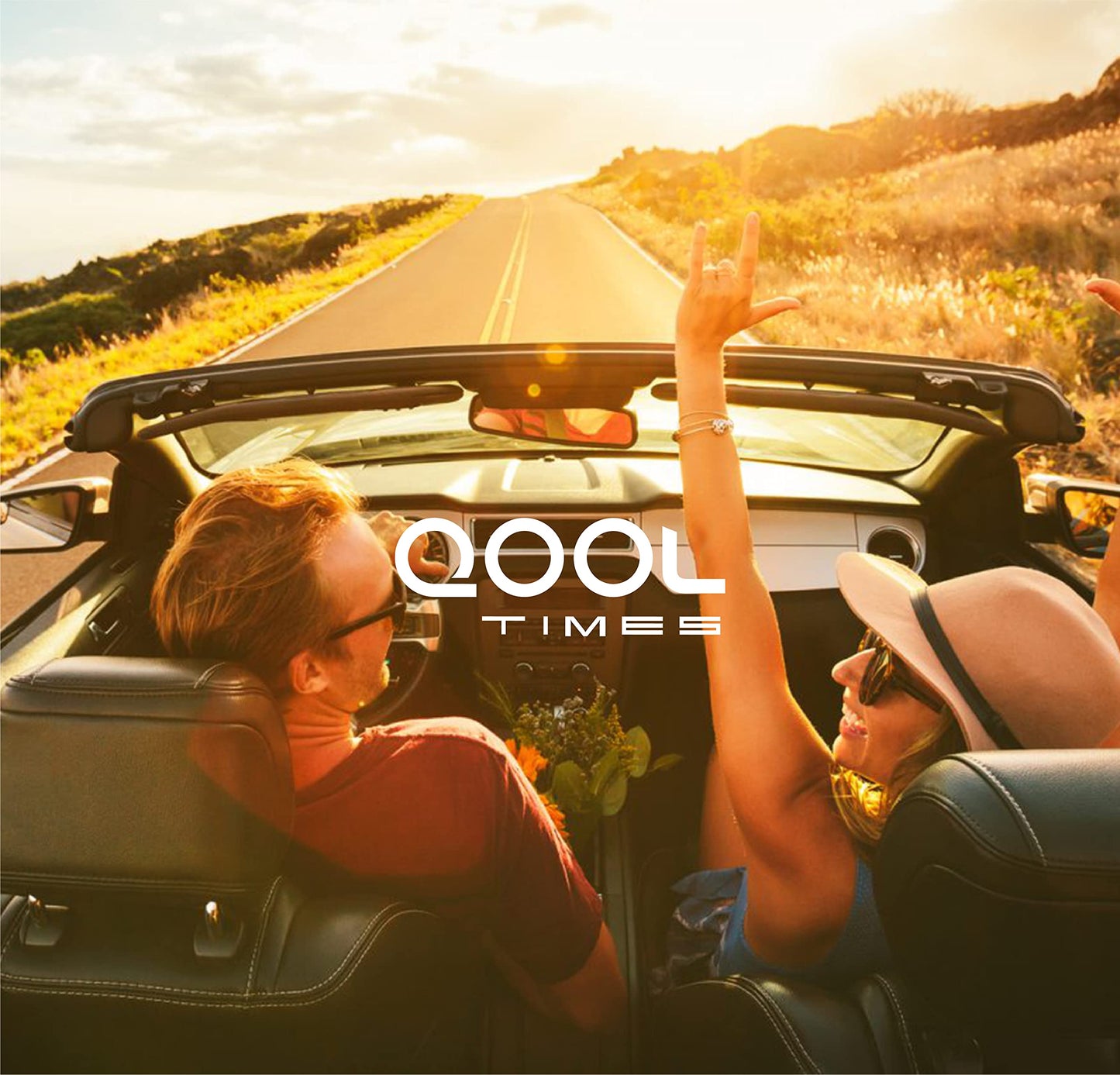 QOOL TIMES Living out your F1A Square Polarized Red Sunglasses Men Women Fishing Running Driving